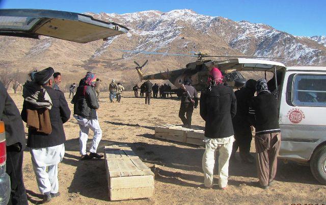 اجساد کارگران کشته شده معدن به دایکندی انتقال گردید