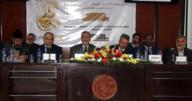 سروی اقتصادی، اجتماعی و دموگرافیکی ولايت نيمروز منتشر گردید