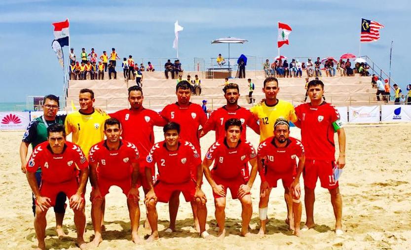 Afghanistan trounce China in beach soccer championship