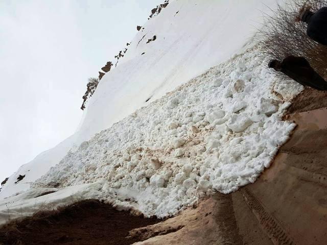 Avalanche blocks district roads in Bamyan