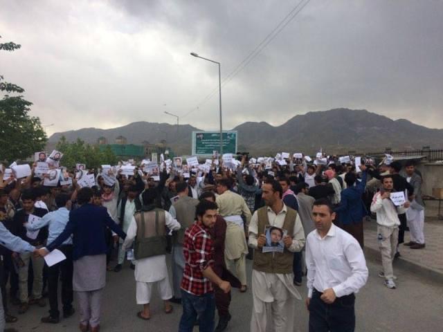 Saleh supporters rally against Hekmatyar in Kabul
