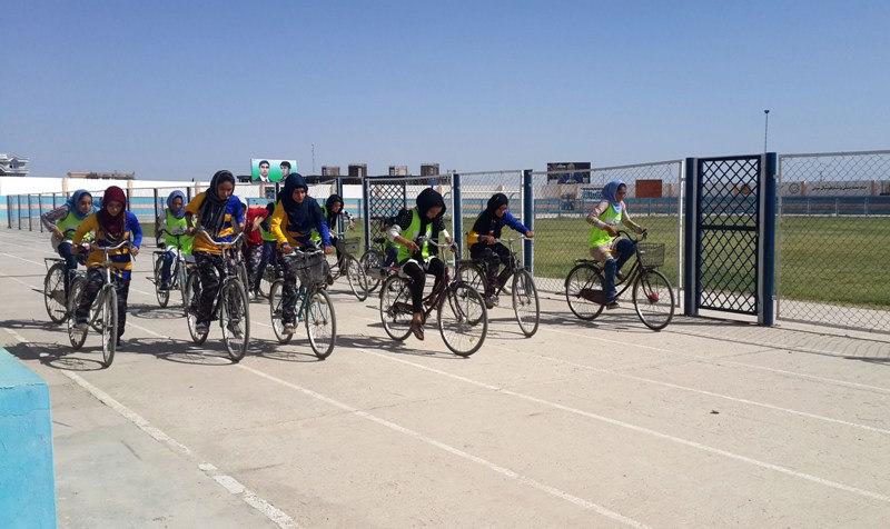 Women Bicycle Race In Sheberghan
