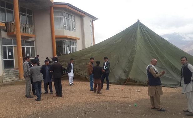 شمارى از محصلين پوهنتون باميان نيز دست به تحصن زدند