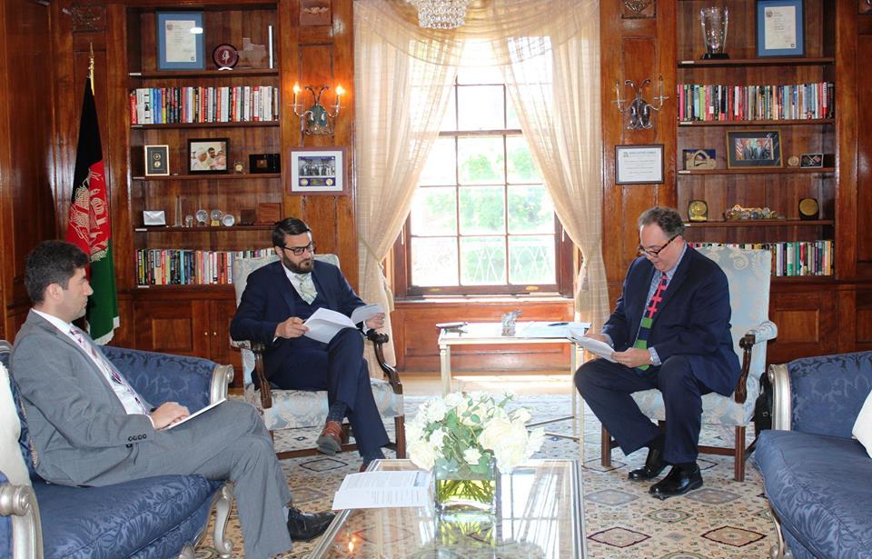 Mohib, Grieco discuss Afghan-US trade relations