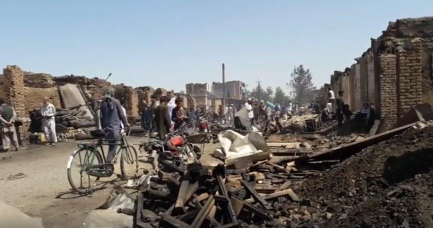 آتش‌سوزی درتخار نزديک به ٢٠٠دوکان را تخريب ساخت