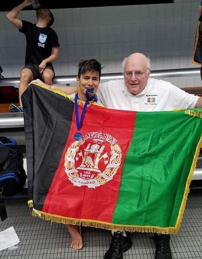 Disabled Afghan swimmer wins 2 gold medals in US
