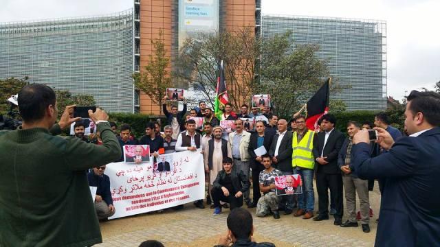 Afghans in Brussels stage protest against Pakistan
