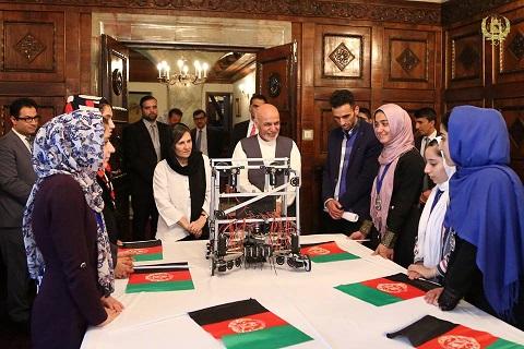 You represent a new Afghanistan: Ghani to robotics girls