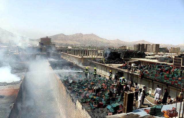 Fire in Fruits Market, Kabul