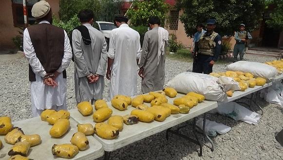 4 men held with 296kg of narcotics in Nangarhar