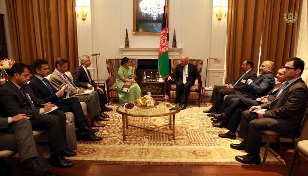 Ghani, India FM discuss expansion of bilateral trade
