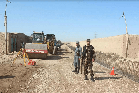 برنامه کانکریت جاده های چهار قریه در جوزجان آغاز شد