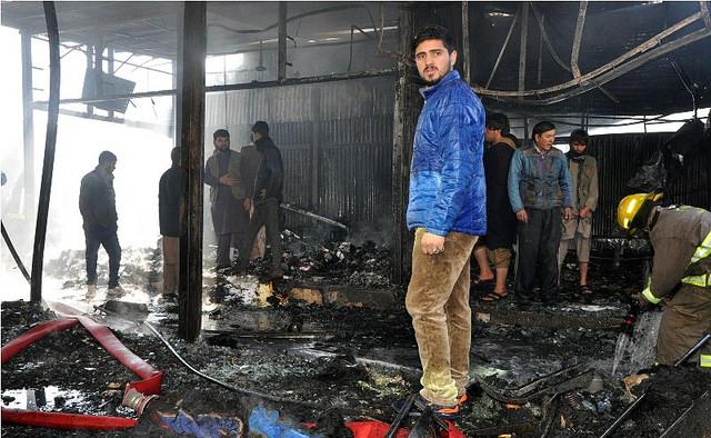 Fire in Kabul city