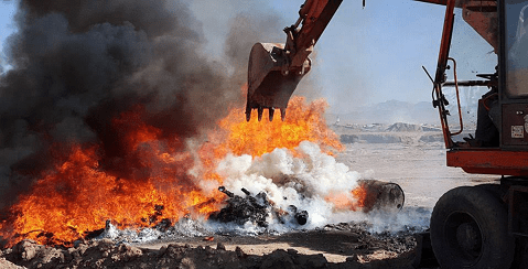 يک کارخانه موادمخدر در ننگرهار از بين برده شد