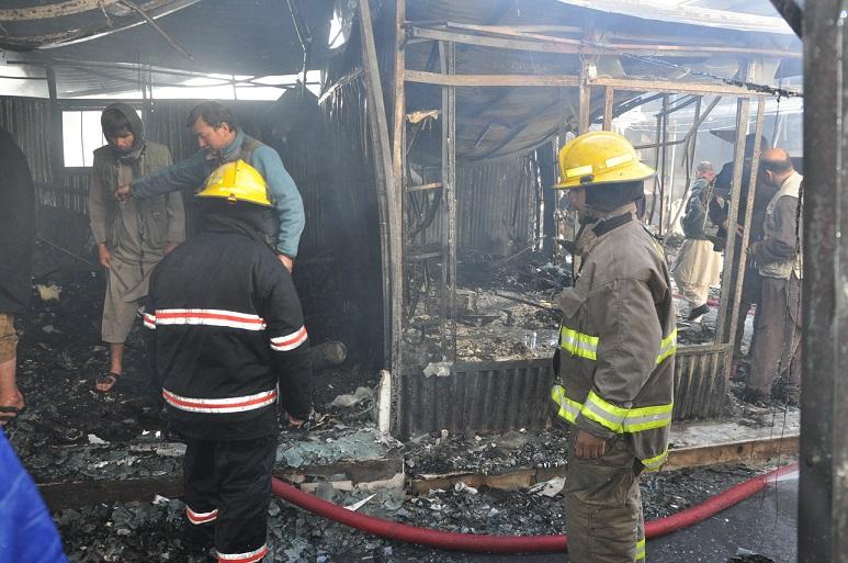 Fire eruption in Kabul Bush Bazaar wreaks huge losses