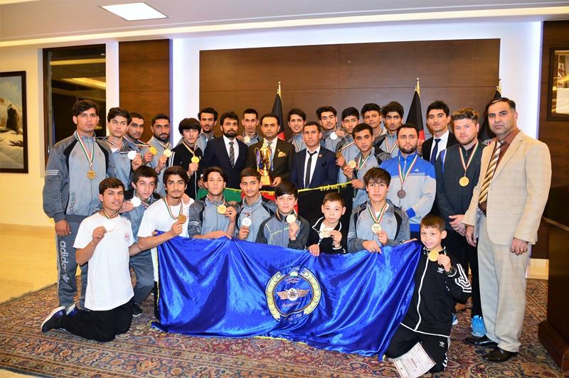 Taekwondo champions get appreciation letters from Afghan mission