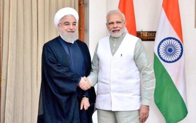 حسن روحاني رییس جمهور ایران و نريندرا مودي نخست وزیر هند