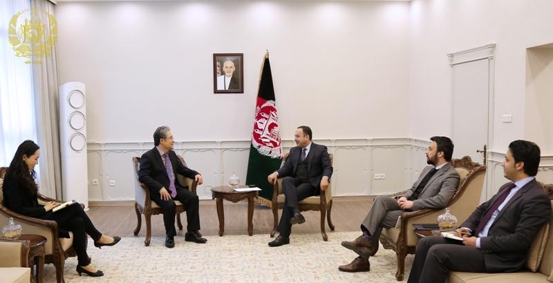 Hakimi, Hyoung discuss peace process, economic cooperation