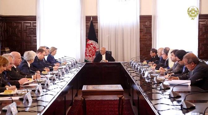 Ghani, CEO discuss peace, security, polls with Ursula