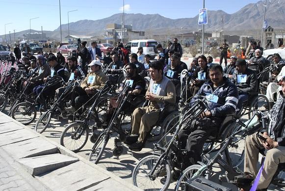Rafiullah wins 2-km wheelchair racing in Kabul