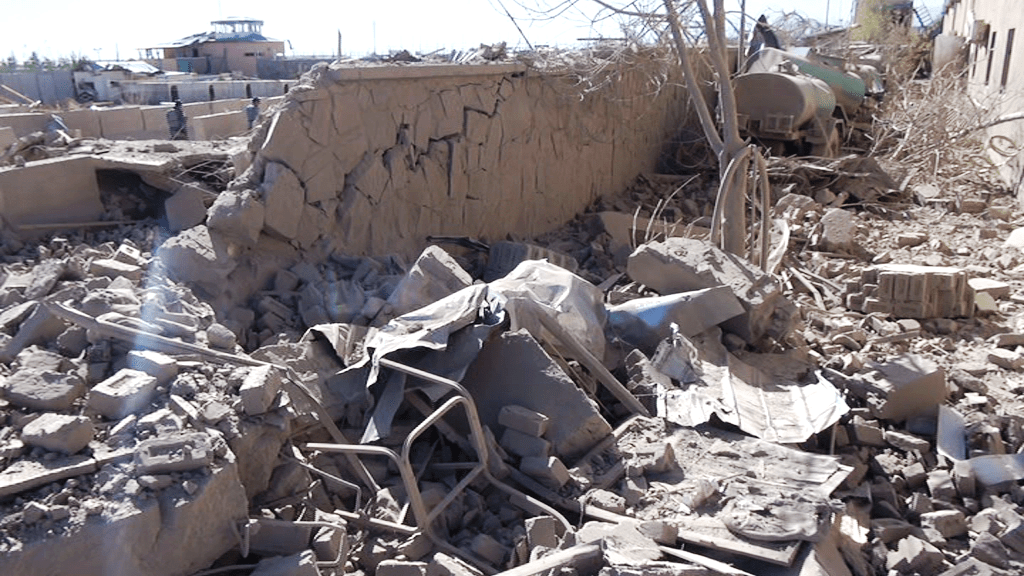 4 months on, Paktia police building still in ruins