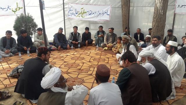 Farah tribal elders, youth also erect peace camp