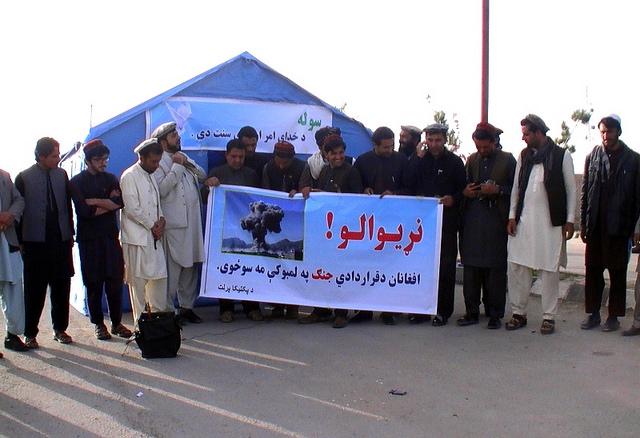 Paktika residents set up peace camp