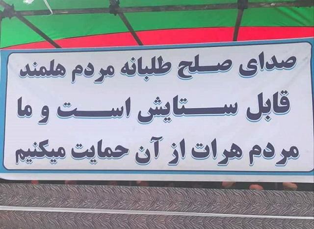 درولايت هرات هم خيمه تحصن برپا شد