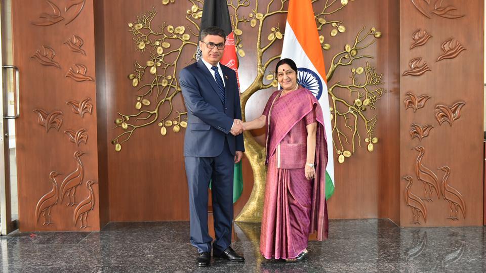 Bahrami, Swaraj talk Afghan peace process, terror war