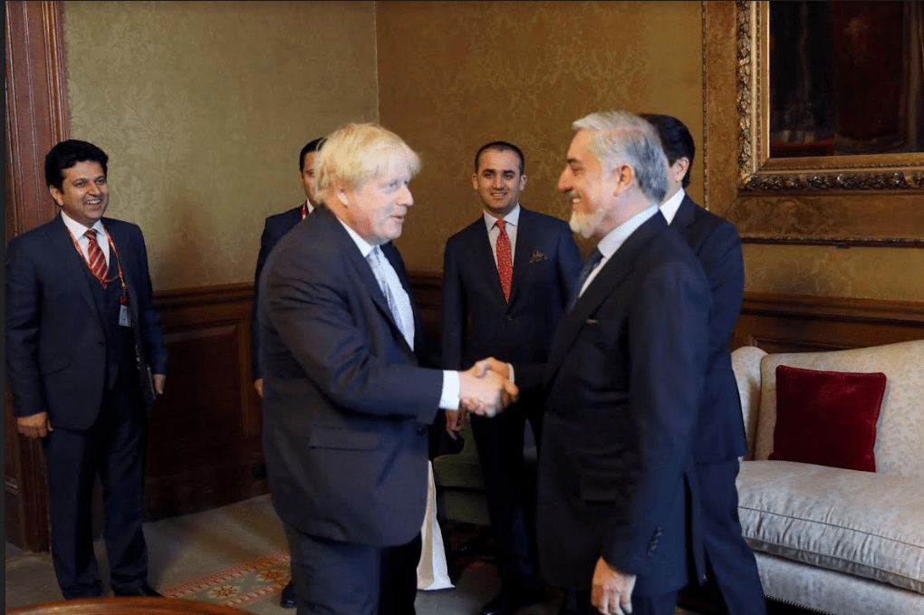 Abdullah, Johnson confer on peace bid, elections