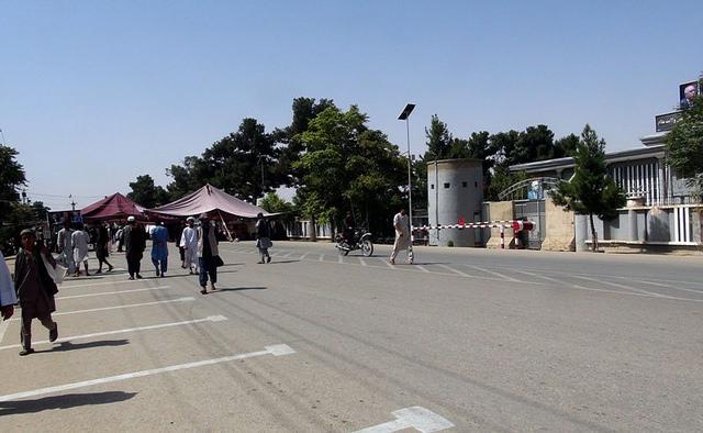 Protesters erected tents in front of governor house, Jawzjan