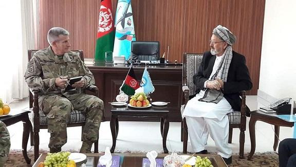 Khalili, Nicholson talk peace, stability in Afghanistan