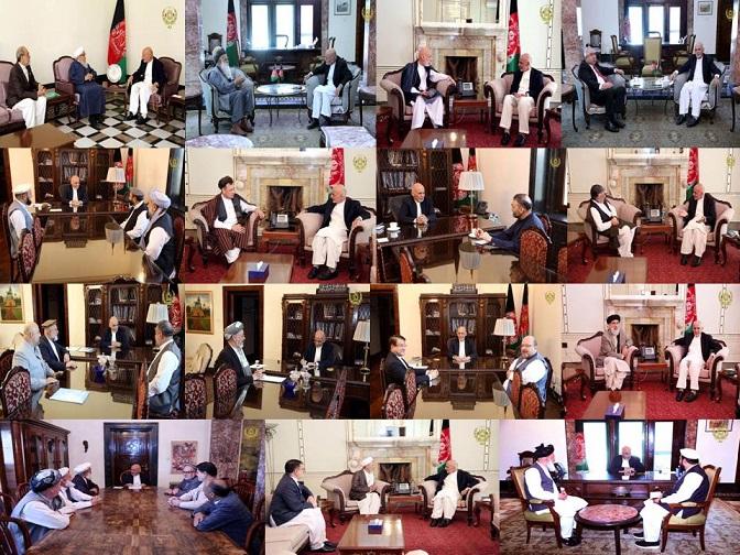 Ghani, political leaders confer on polls & peace process