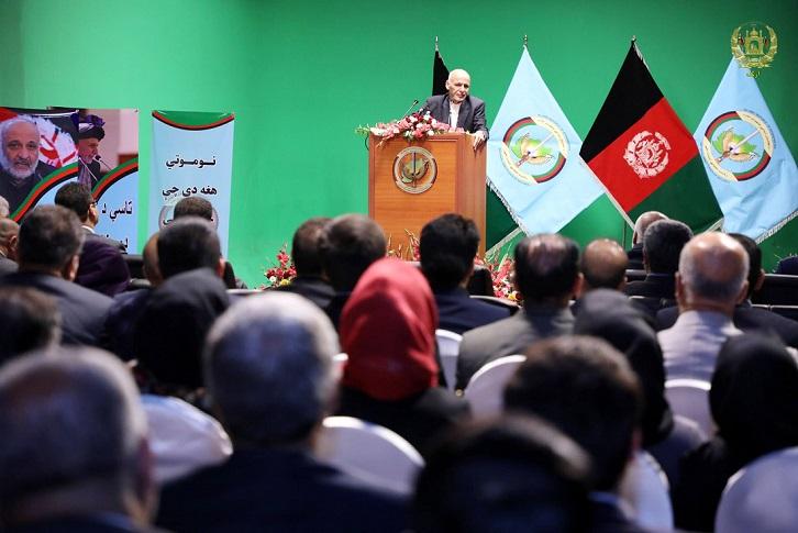 محمد اشرف غنی با منسوبین امنیت ملی دیدار کرد،کابل
