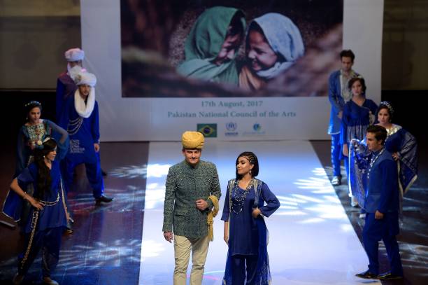 Afghan refugees fashion show