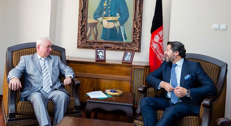 حکمت خلیل کرزی با  لکساندر مانتیتسکی سفیر روسیه ،کابل