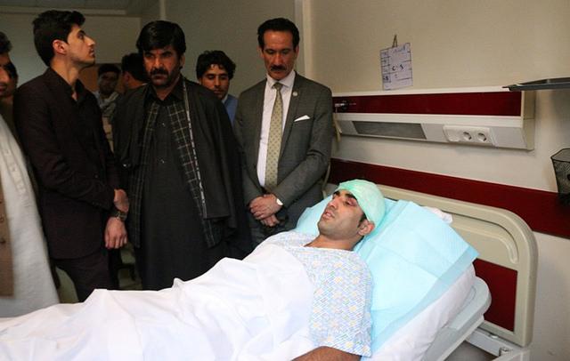 Hotak at the hospital after being injured in attack