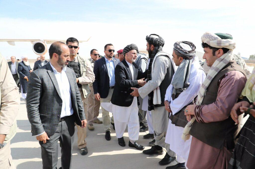 President Ghani arrives in Kandahar after Thursday attack