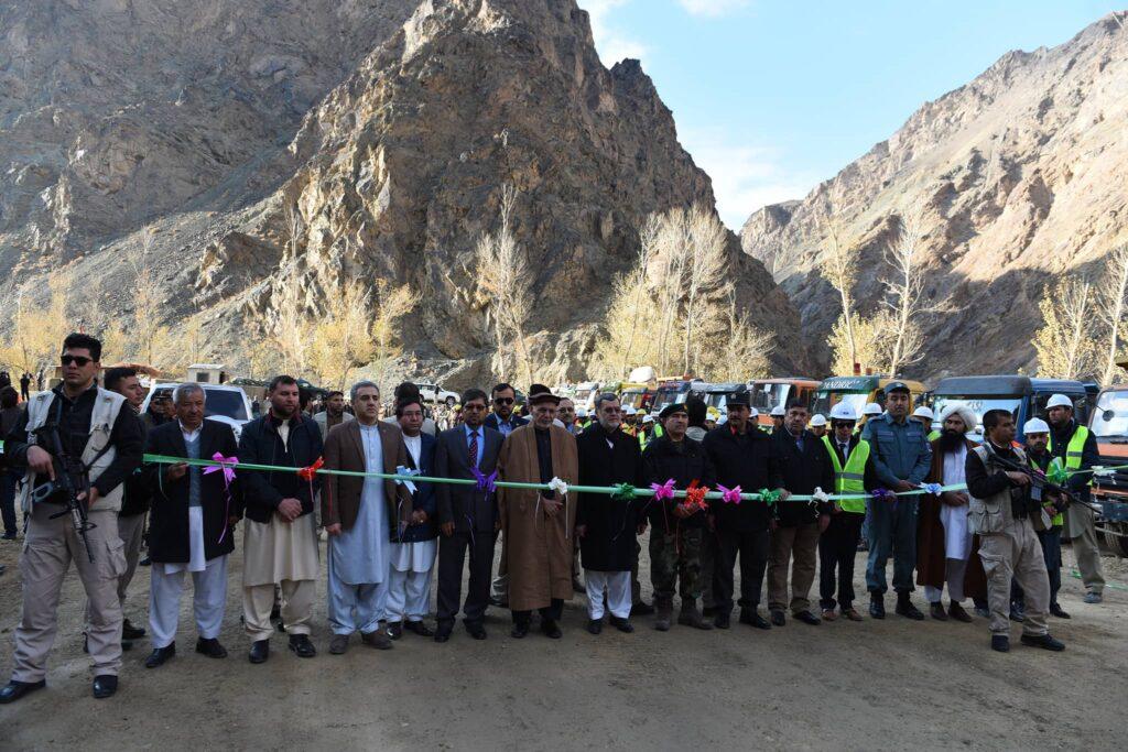 Ghani inaugurates work on 25-km Bamyan-Doshi road
