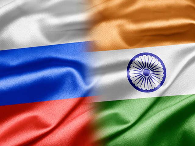 India, Russia flag