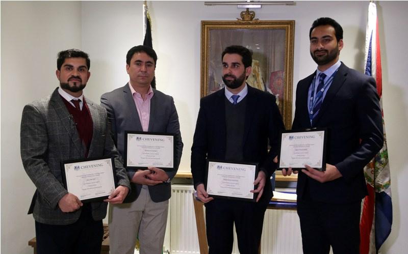 4 Afghan students receive masters degrees from UK  degrees from UK