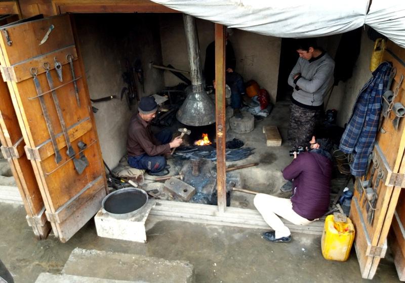 Old shop of metalsmith in Badakhshan