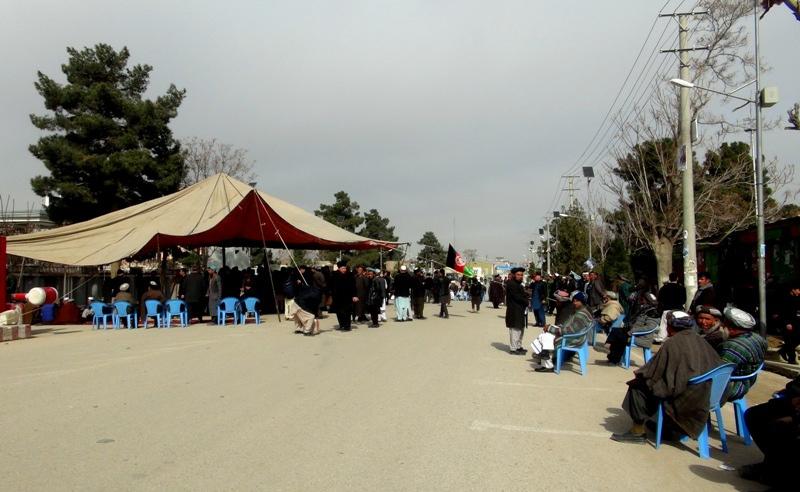 Protest tent in Jawzjan
