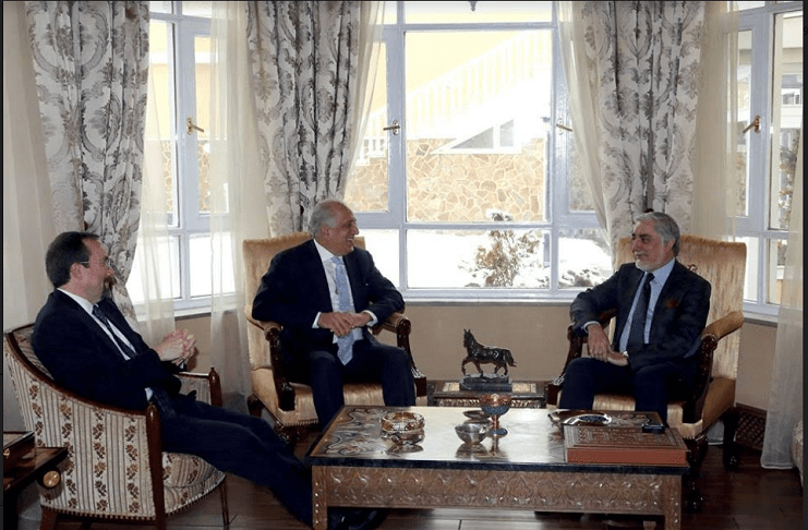 Abdullah, Khalilzad discuss ongoing peace efforts