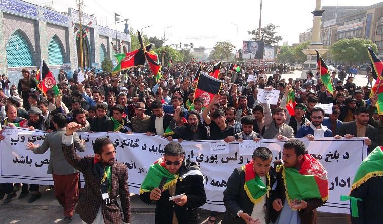 Balkh residents rally in unity government support