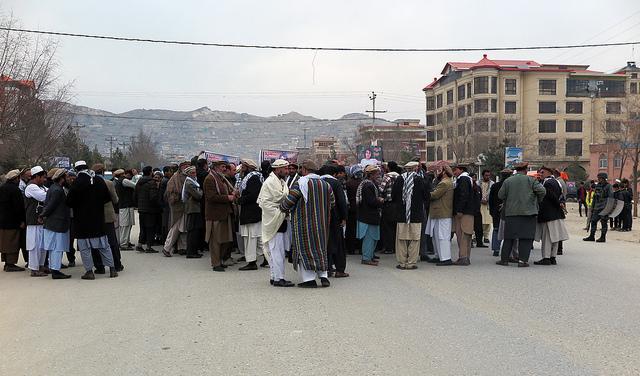 Kabul residents in protest rally