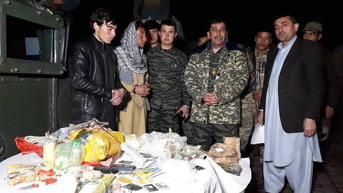 پولیس فاریاب دو ماین گذار را بالفعل دستگیر کرد