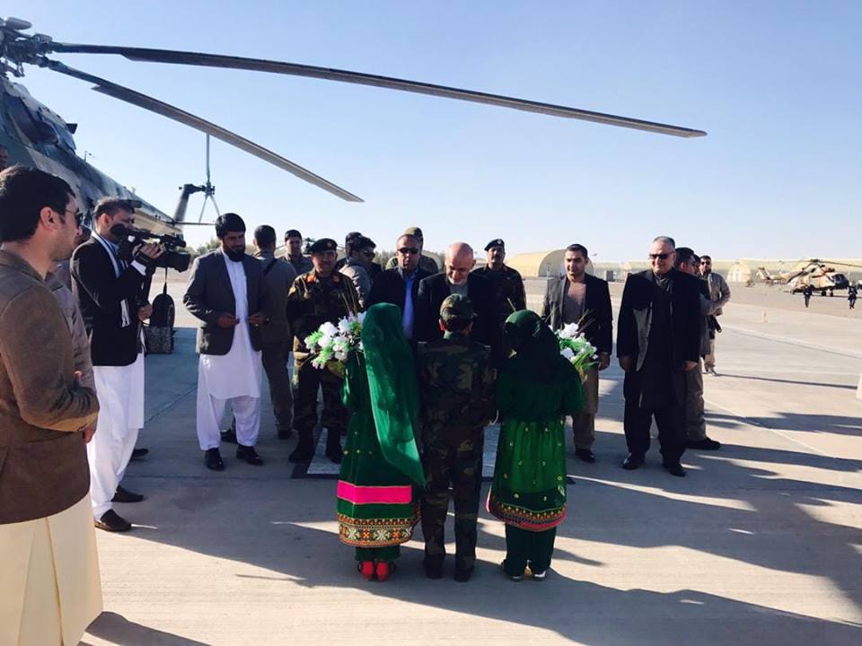 Ghani in Farah to assist flood-affected families