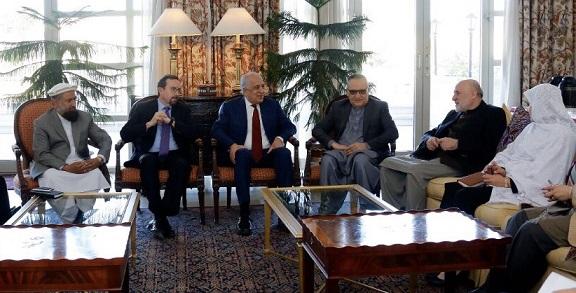 خليلزاد د سولې شورا او د حکومت له مرکچي پلاوو سره وليدل