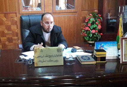 د استیناف محکمې رییس قضاوتیار ذبیح الله ابراهیمي